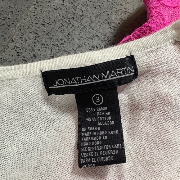 Jonathon Martin white cardigan with floral detailing - Picture 3 of 3